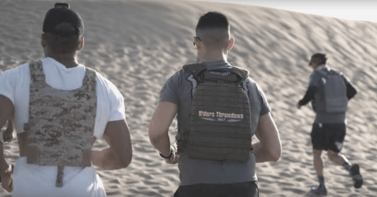 desert running in weighted vests