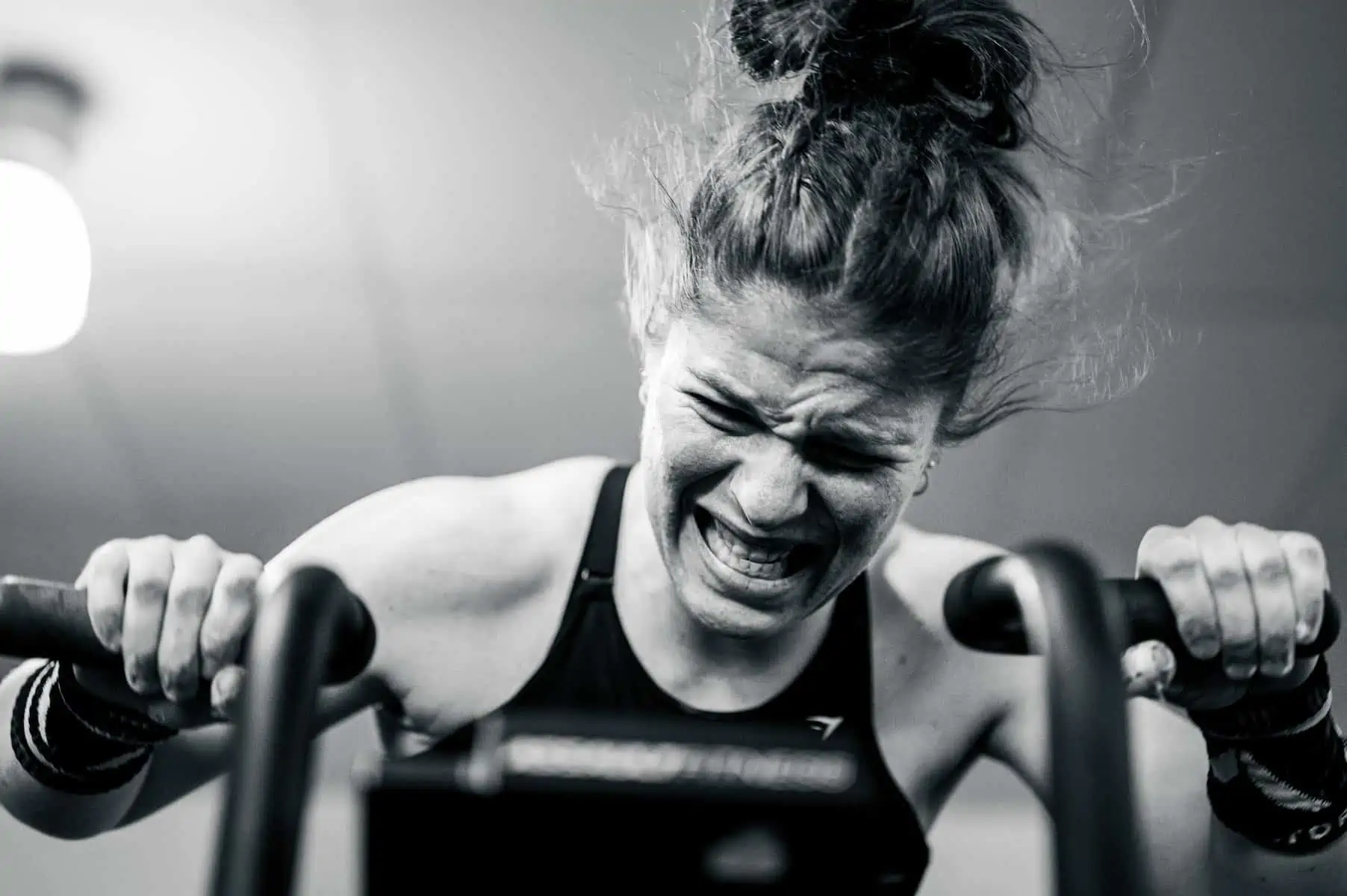 woman grinding high-intensity workout