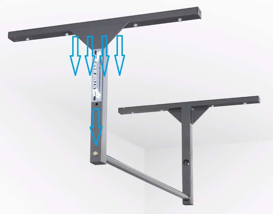 pull-up bar mounted to ceiling