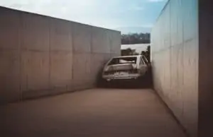 car hitting walls