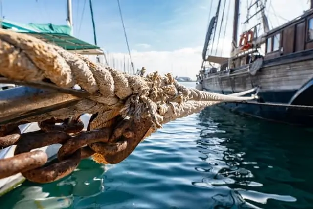 natural fiber ship anchor rope