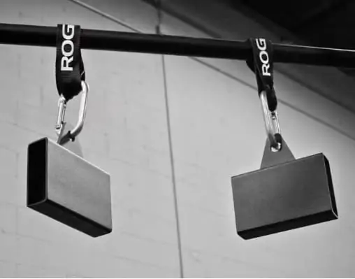 pinch blocks attached to a pull-up bar